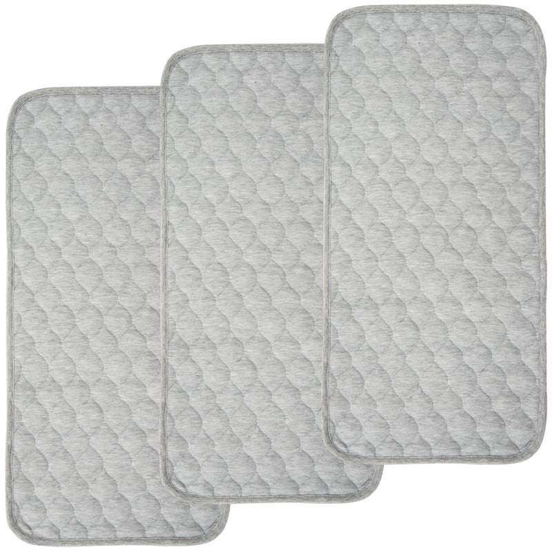 BlueSnail Quilted Thicker Waterproof Changing Pad Liners 3 Count(Gray 13” x 27”) - Image 1